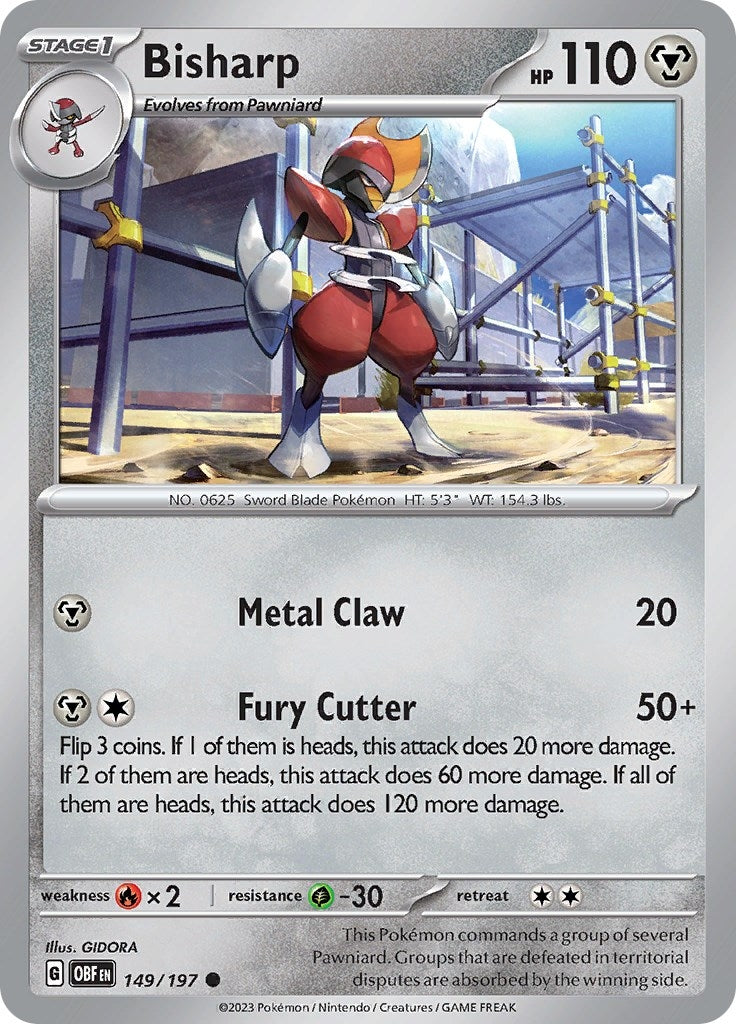 Image for Bisharp (149/197) (SV03: Obsidian Flames) - Pokemon