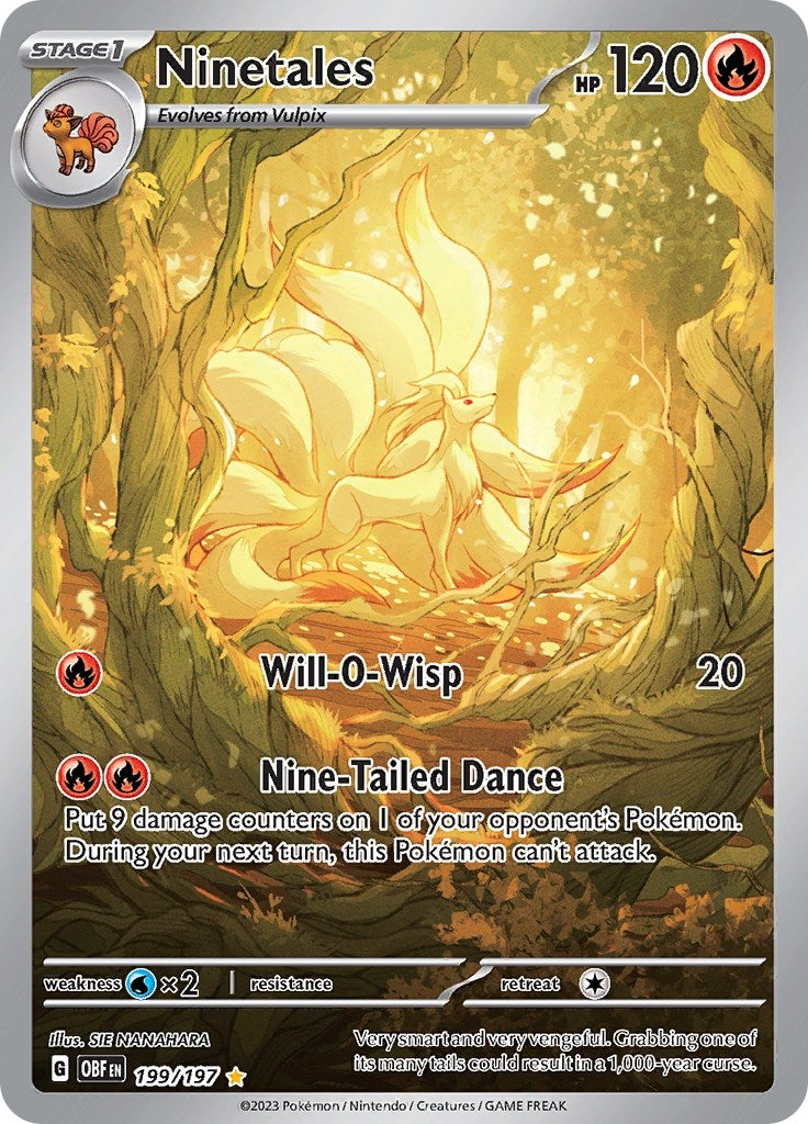 Image for Ninetales (199/197) (SV03: Obsidian Flames) - Pokemon