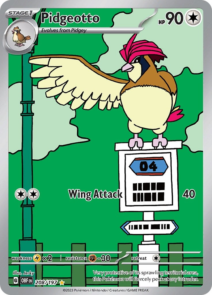 Image for Pidgeotto (208/197) (SV03: Obsidian Flames) - Pokemon