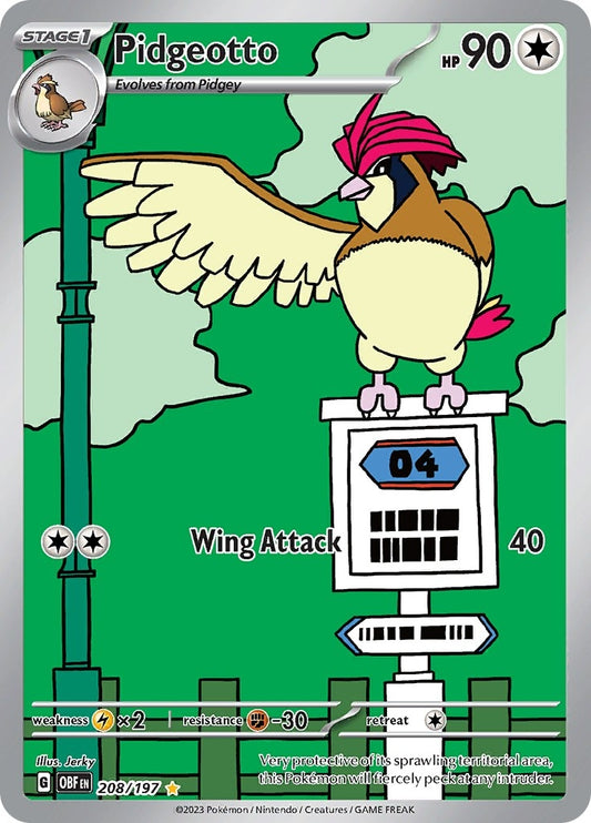 Image for Pidgeotto (208/197) (SV03: Obsidian Flames) - Pokemon