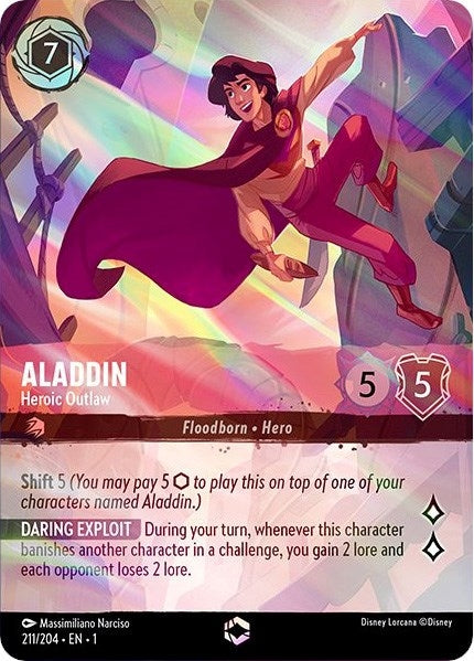 Image for Aladdin - Heroic Outlaw (Enchanted) (211/204) (The First Chapter) - Disney Lorcana