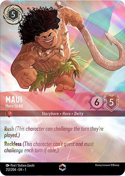 Image for Maui - Hero to All (Enchanted) (212/204) (The First Chapter) - Disney Lorcana