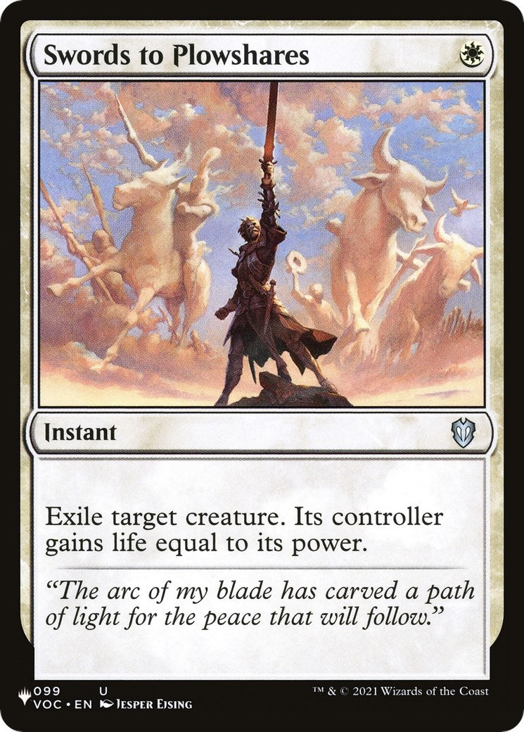 Image for Swords to Plowshares (VOC) (99) (The List Reprints) - Magic: The Gathering