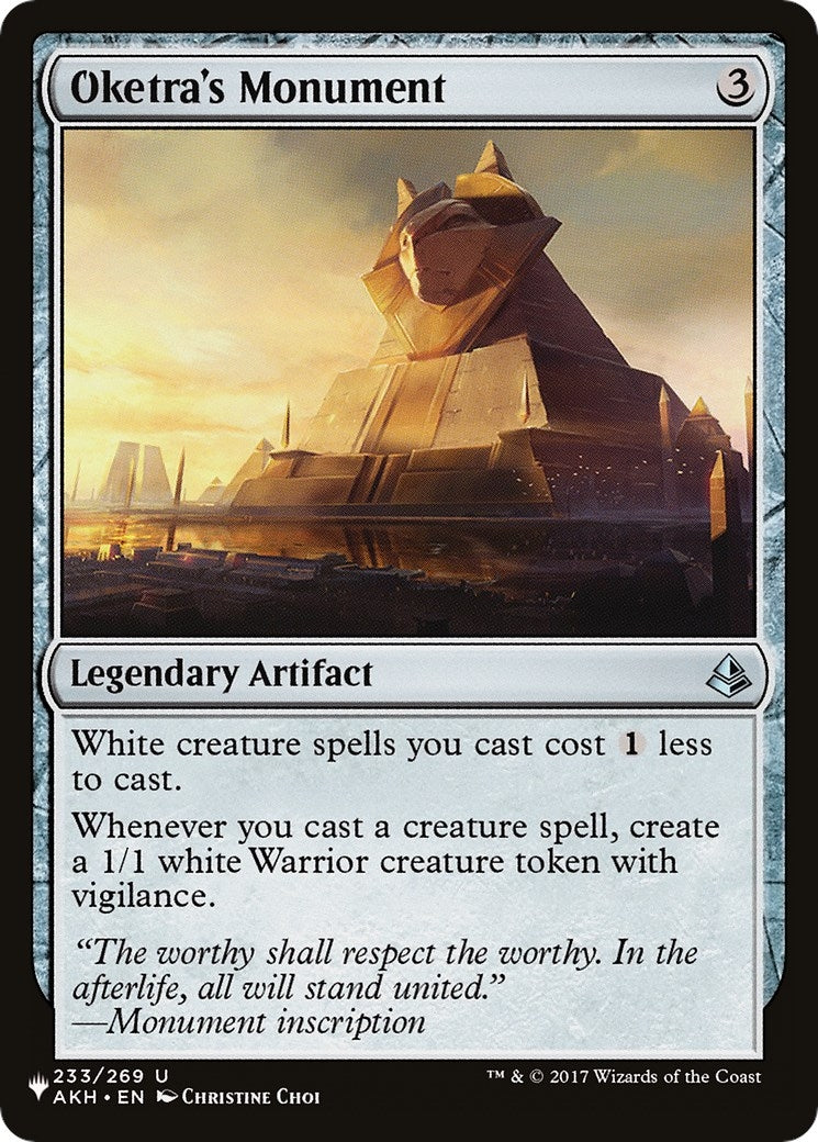 Image for Oketra's Monument (233) (The List Reprints) - Magic: The Gathering