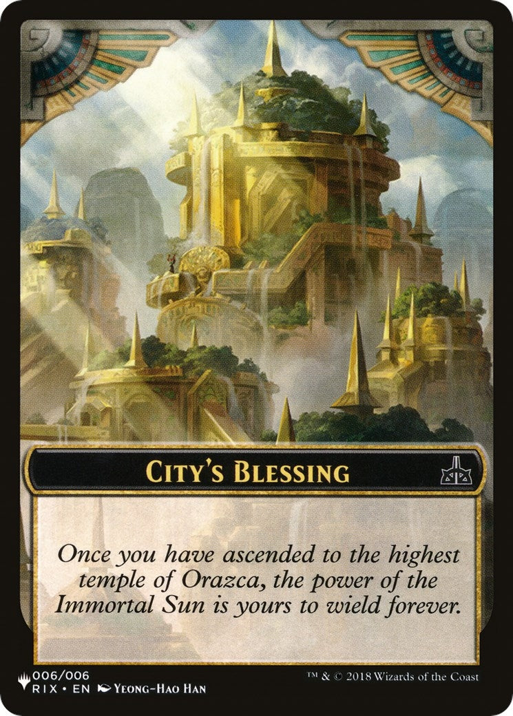 Image for City's Blessing // The Monarch Double-sided Token (6 // 14) (The List Reprints) - Magic: The Gathering