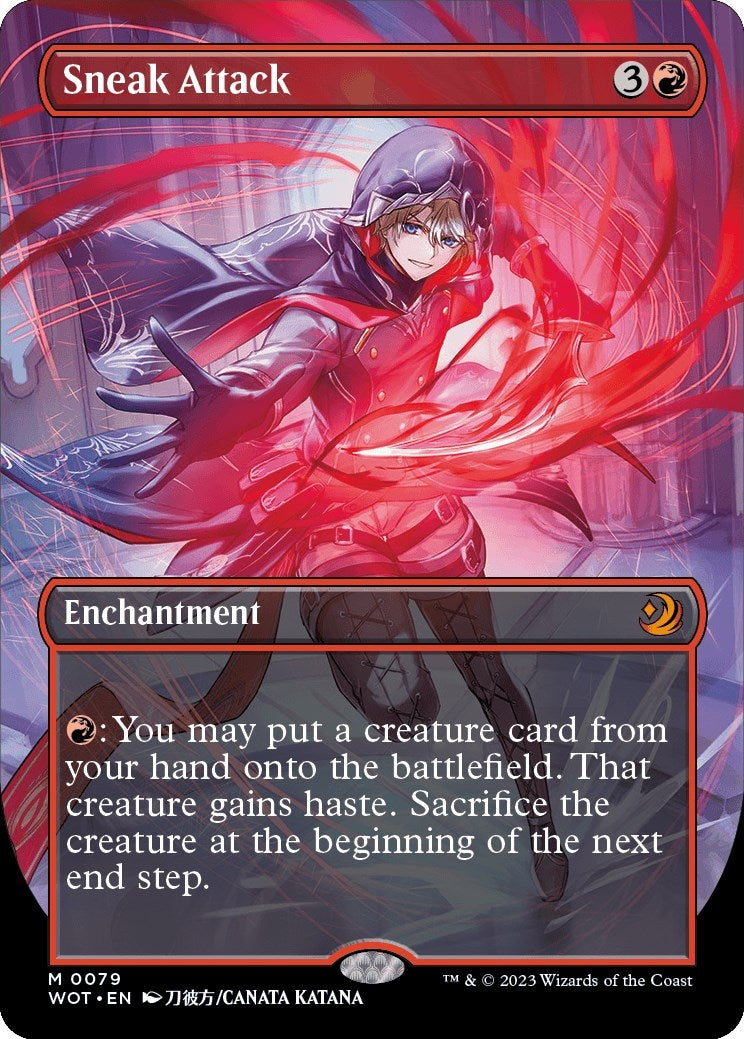 Image for Sneak Attack (Anime Borderless) (79) (Wilds of Eldraine: Enchanting Tales) - Magic: The Gathering