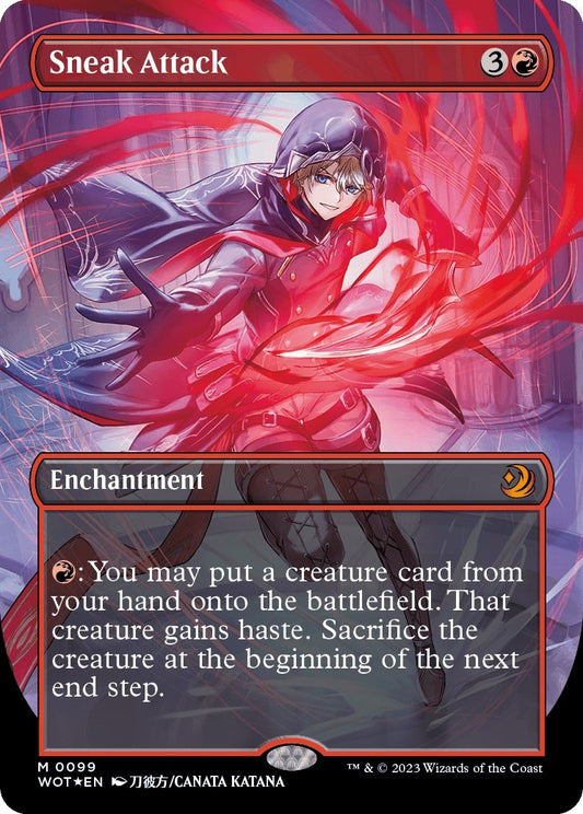 Image for Sneak Attack (Anime Borderless) (Confetti Foil) (99) (Wilds of Eldraine: Enchanting Tales) - Magic: The Gathering