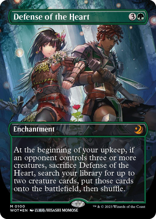 Image for Defense of the Heart (Anime Borderless) (Confetti Foil) (100) (Wilds of Eldraine: Enchanting Tales) - Magic: The Gathering