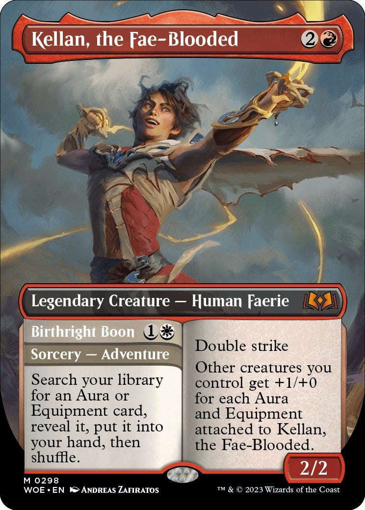 Image for Kellan, the Fae-Blooded (Borderless) (298) (Wilds of Eldraine) - Magic: The Gathering