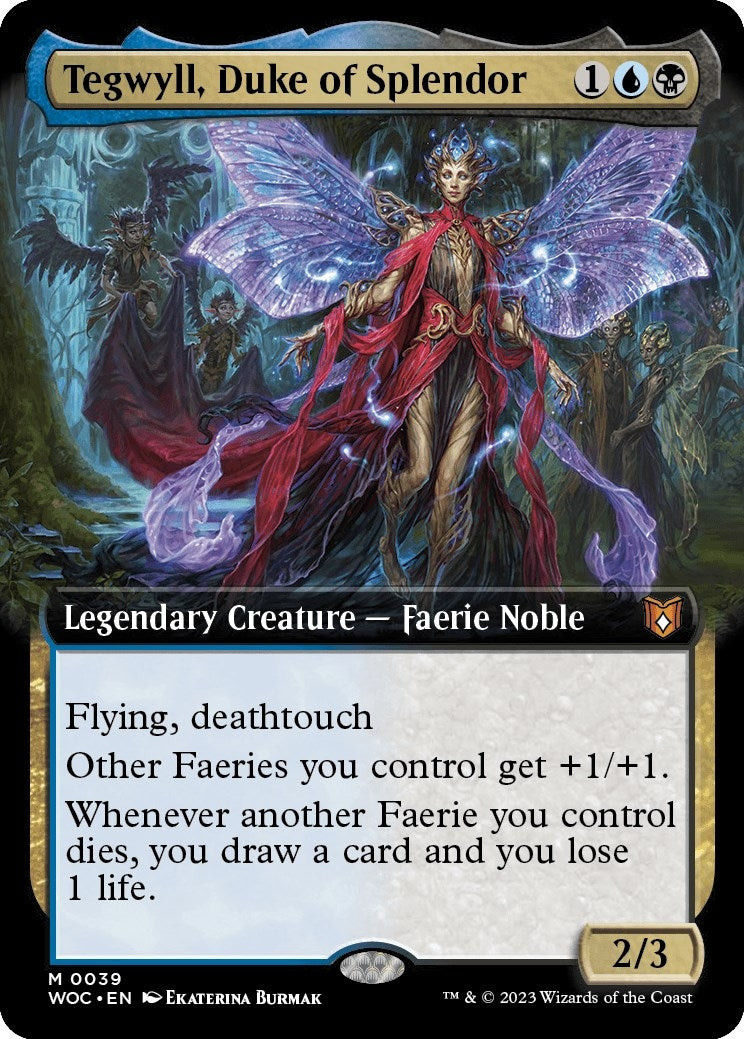 Image for Tegwyll, Duke of Splendor (Extended Art) (39) (Commander: Wilds of Eldraine) - Magic: The Gathering