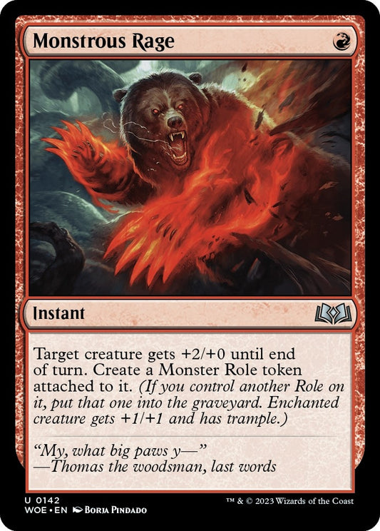 Image for Monstrous Rage (142) (Wilds of Eldraine) - Magic: The Gathering
