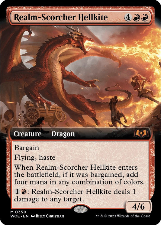 Image for Realm-Scorcher Hellkite (Extended Art) (350) (Wilds of Eldraine) - Magic: The Gathering
