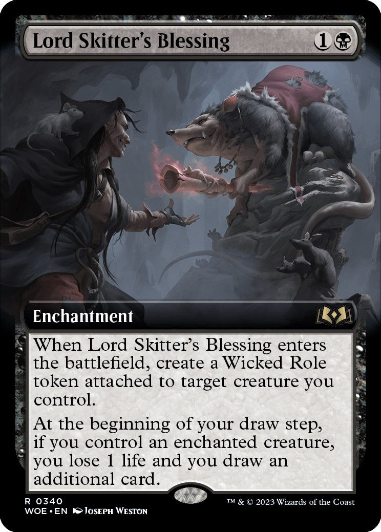 Image for Lord Skitter's Blessing (Extended Art) (340) (Wilds of Eldraine) - Magic: The Gathering