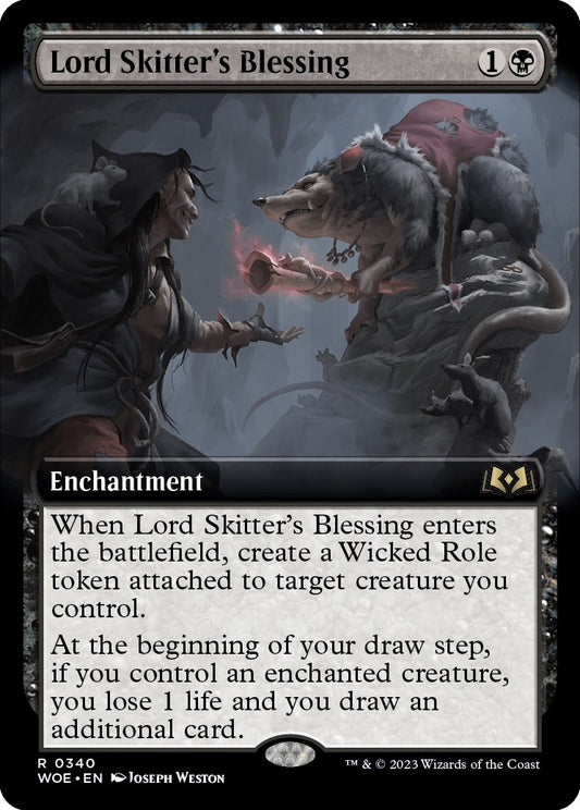 Image for Lord Skitter's Blessing (Extended Art) (340) (Wilds of Eldraine) - Magic: The Gathering