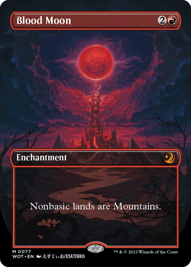 Image for Blood Moon (Anime Borderless) (77) (Wilds of Eldraine: Enchanting Tales) - Magic: The Gathering