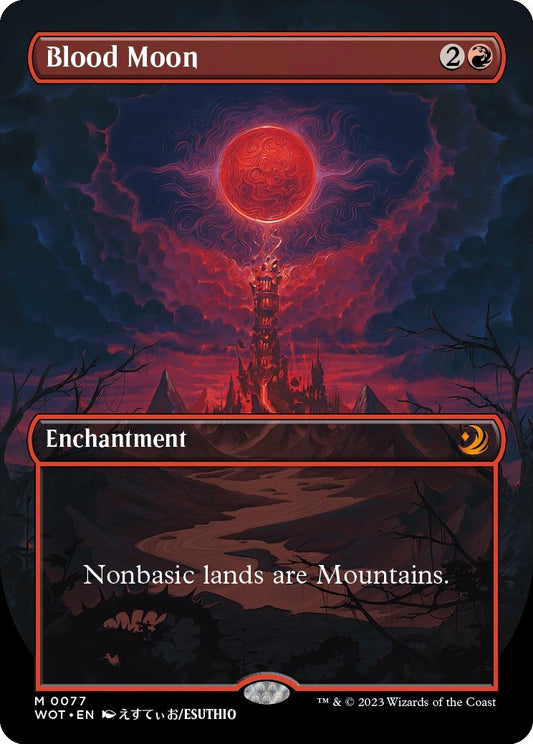 Image for Blood Moon (Anime Borderless) (77) (Wilds of Eldraine: Enchanting Tales) - Magic: The Gathering