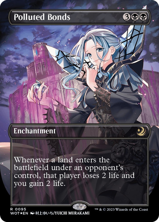 Image for Polluted Bonds (Anime Borderless) (Confetti Foil) (95) (Wilds of Eldraine: Enchanting Tales) - Magic: The Gathering