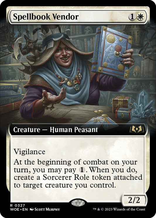 Image for Spellbook Vendor (Extended Art) (327) (Wilds of Eldraine) - Magic: The Gathering