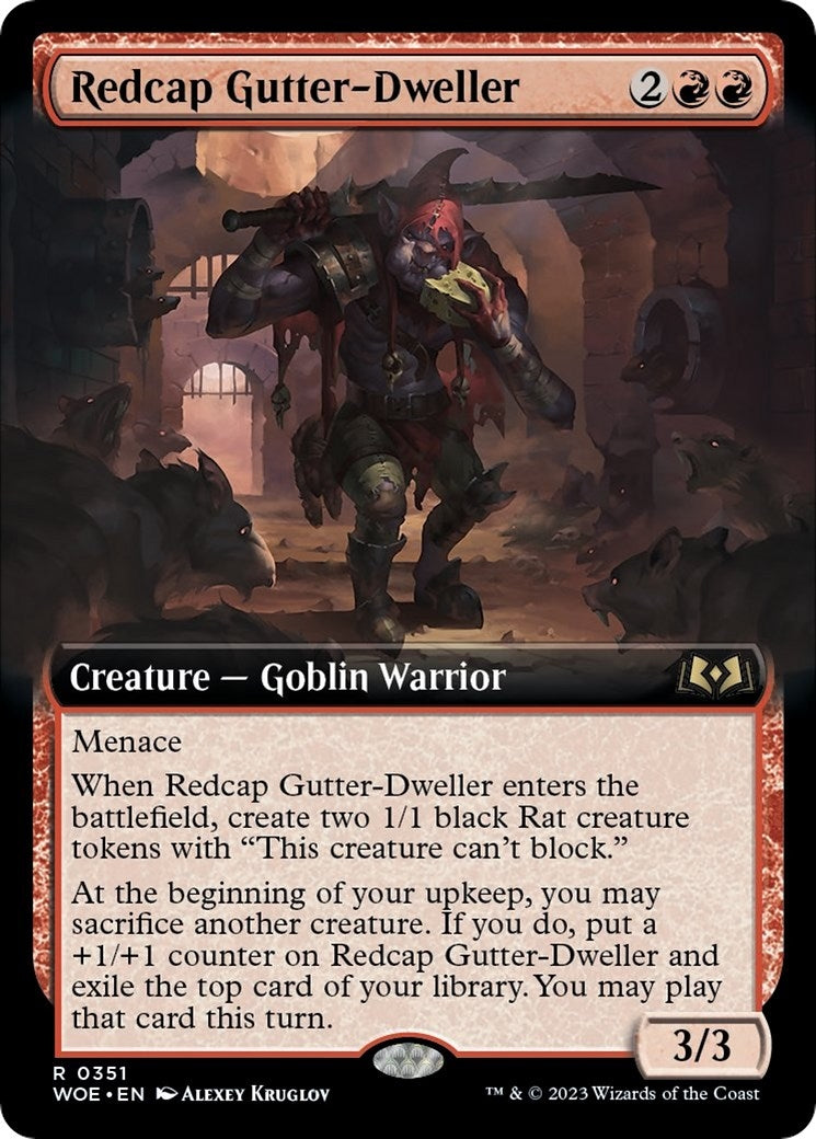 Image for Redcap Gutter-Dweller (Extended Art) (351) (Wilds of Eldraine) - Magic: The Gathering