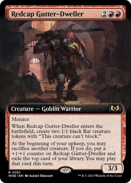 Image for Redcap Gutter-Dweller (Extended Art) (351) (Wilds of Eldraine) - Magic: The Gathering