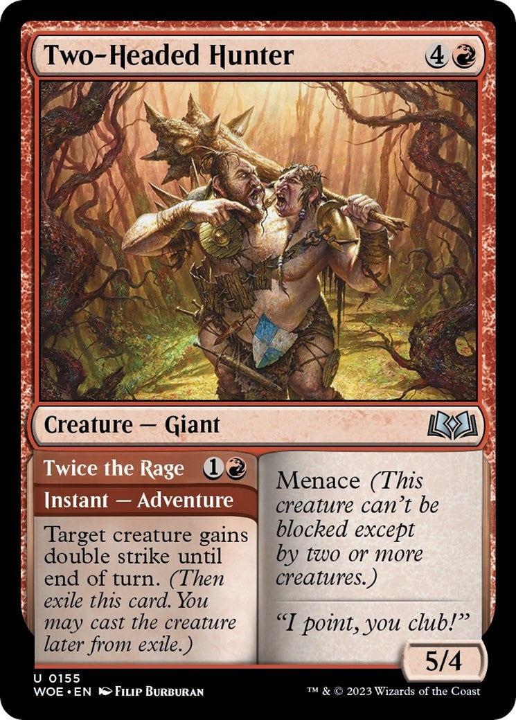Image for Two-Headed Hunter (155) (Wilds of Eldraine) - Magic: The Gathering