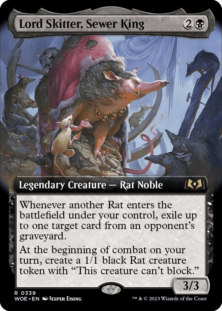 Image for Lord Skitter, Sewer King (Extended Art) (339) (Wilds of Eldraine) - Magic: The Gathering