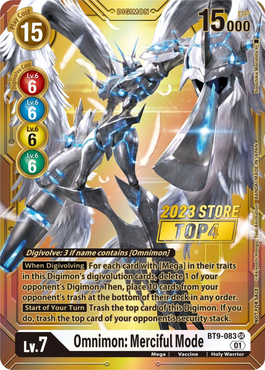 Image for Omnimon: Merciful Mode (2023 Store Top 4) (BT9-083 SR) (X Record) - Digimon Card Game