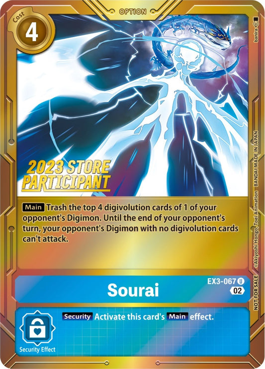 Image for Sourai (2023 Store Participant) (EX3-067 U) (Draconic Roar) - Digimon Card Game
