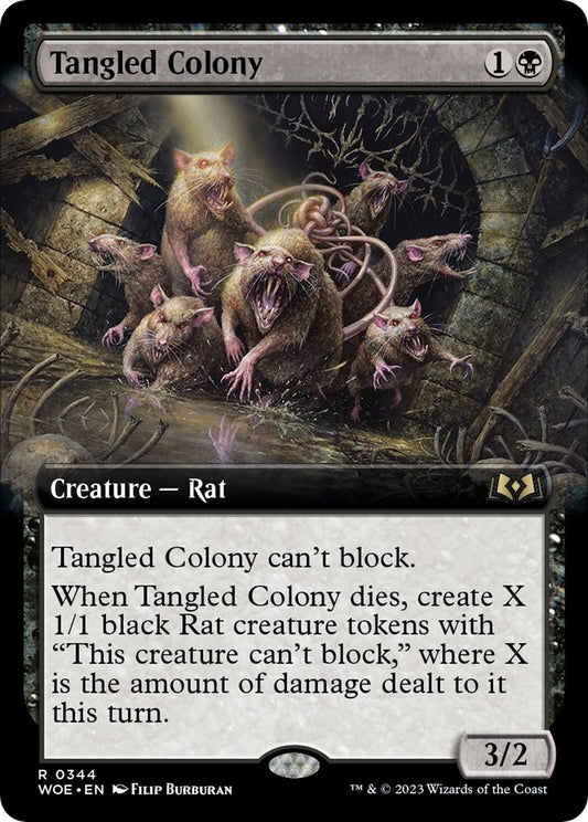 Image for Tangled Colony (Extended Art) (344) (Wilds of Eldraine) - Magic: The Gathering