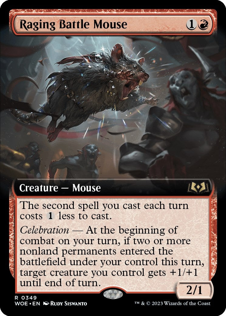 Image for Raging Battle Mouse (Extended Art) (349) (Wilds of Eldraine) - Magic: The Gathering