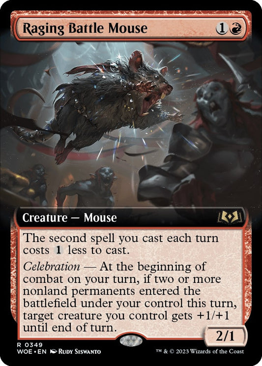 Image for Raging Battle Mouse (Extended Art) (349) (Wilds of Eldraine) - Magic: The Gathering