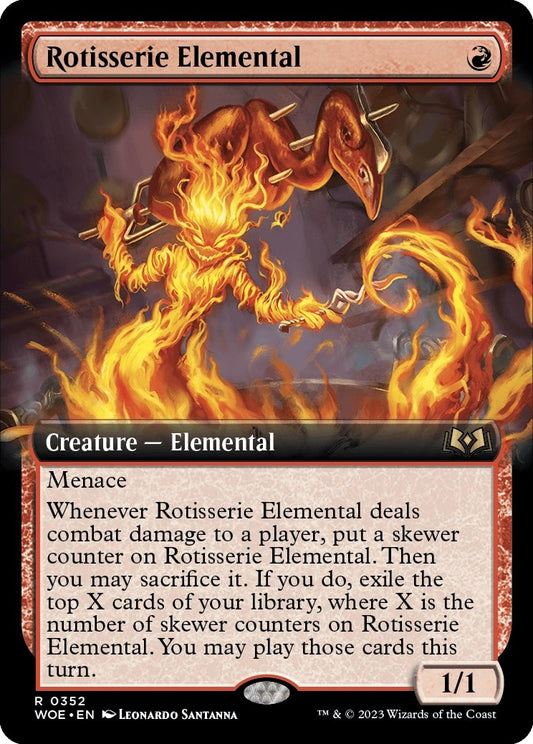 Image for Rotisserie Elemental (Extended Art) (352) (Wilds of Eldraine) - Magic: The Gathering