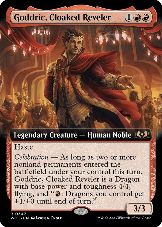 Image for Goddric, Cloaked Reveler (Extended Art) (347) (Wilds of Eldraine) - Magic: The Gathering