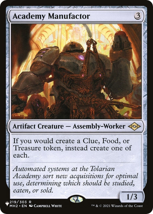 Image for Academy Manufactor (219/303) (The List Reprints) - Magic: The Gathering