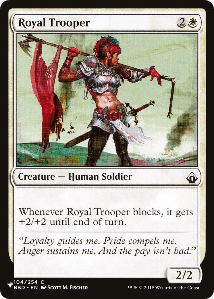 Image for Royal Trooper (104/254) (The List Reprints) - Magic: The Gathering
