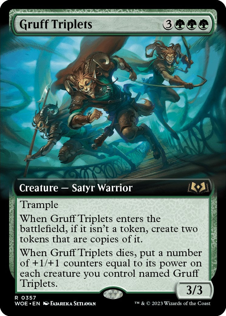 Image for Gruff Triplets (Extended Art) (357) (Wilds of Eldraine) - Magic: The Gathering