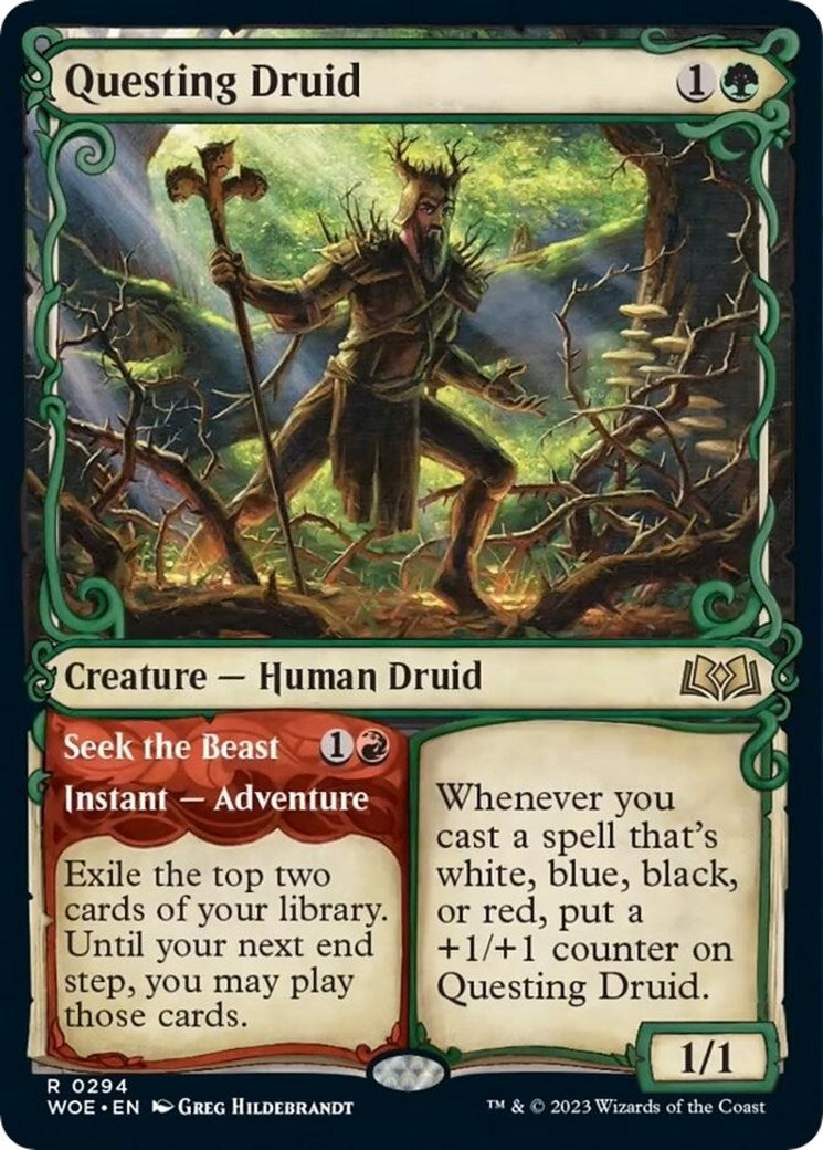 Image for Questing Druid (Showcase) (294) (Wilds of Eldraine) - Magic: The Gathering