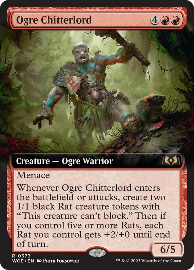 Image for Ogre Chitterlord (Extended Art) (373) (Wilds of Eldraine) - Magic: The Gathering