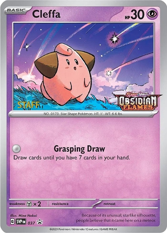 Image for Cleffa - 037 (Prerelease) [Staff] (037) (SV: Scarlet & Violet Promo Cards) - Pokemon