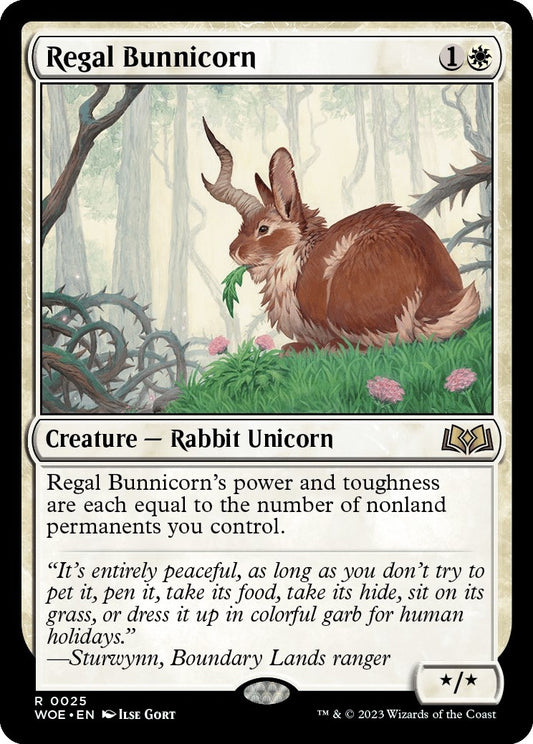 Image for Regal Bunnicorn (25) (Wilds of Eldraine) - Magic: The Gathering