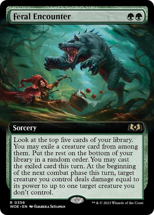 Image for Feral Encounter (Extended Art) (356) (Wilds of Eldraine) - Magic: The Gathering