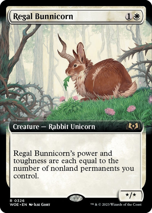 Image for Regal Bunnicorn (Extended Art) (326) (Wilds of Eldraine) - Magic: The Gathering