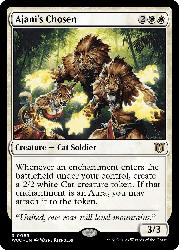 Image for Ajani's Chosen (59) (Commander: Wilds of Eldraine) - Magic: The Gathering
