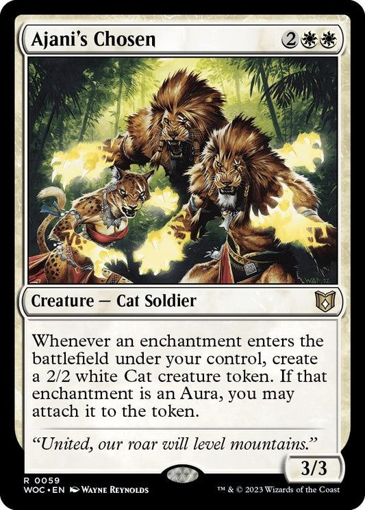 Image for Ajani's Chosen (59) (Commander: Wilds of Eldraine) - Magic: The Gathering