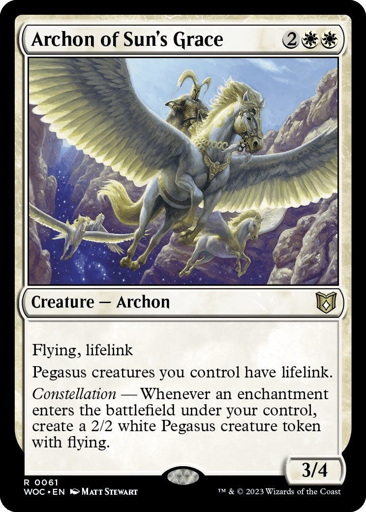 Image for Archon of Sun's Grace (61) (Commander: Wilds of Eldraine) - Magic: The Gathering