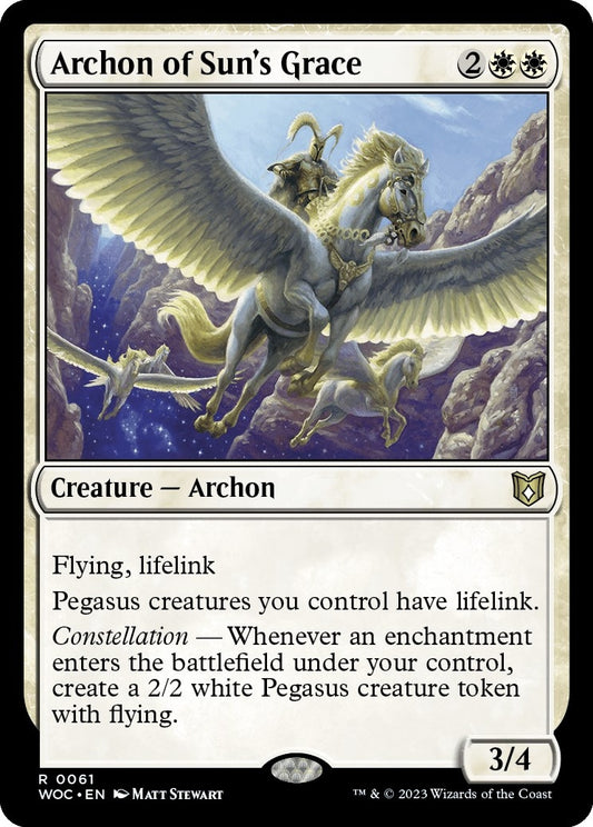 Image for Archon of Sun's Grace (61) (Commander: Wilds of Eldraine) - Magic: The Gathering