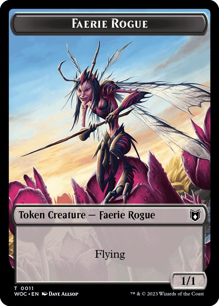 Image for Faerie Rogue (0011) // Pirate Double-Sided Token (11 // 12) (Commander: Wilds of Eldraine) - Magic: The Gathering