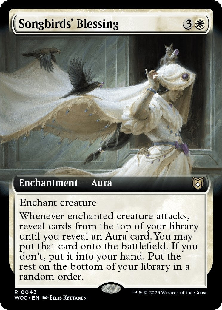 Image for Songbirds' Blessing (Extended Art) (43) (Commander: Wilds of Eldraine) - Magic: The Gathering
