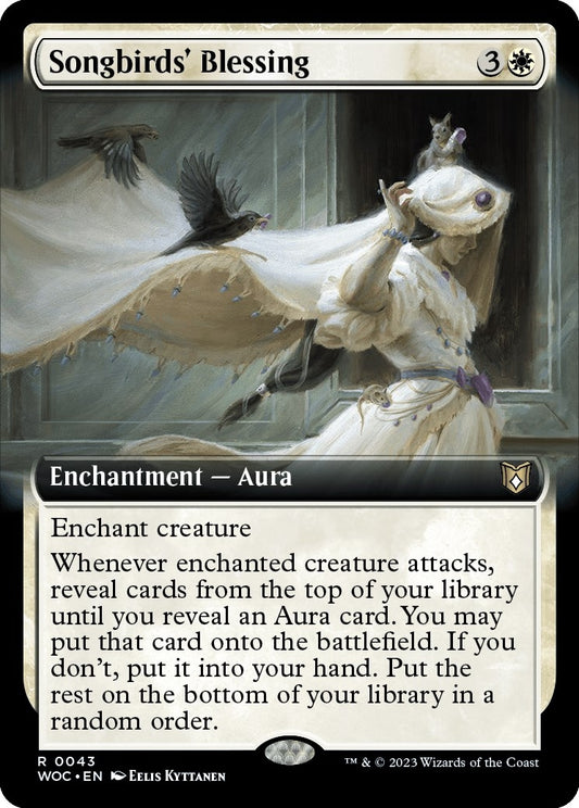 Image for Songbirds' Blessing (Extended Art) (43) (Commander: Wilds of Eldraine) - Magic: The Gathering
