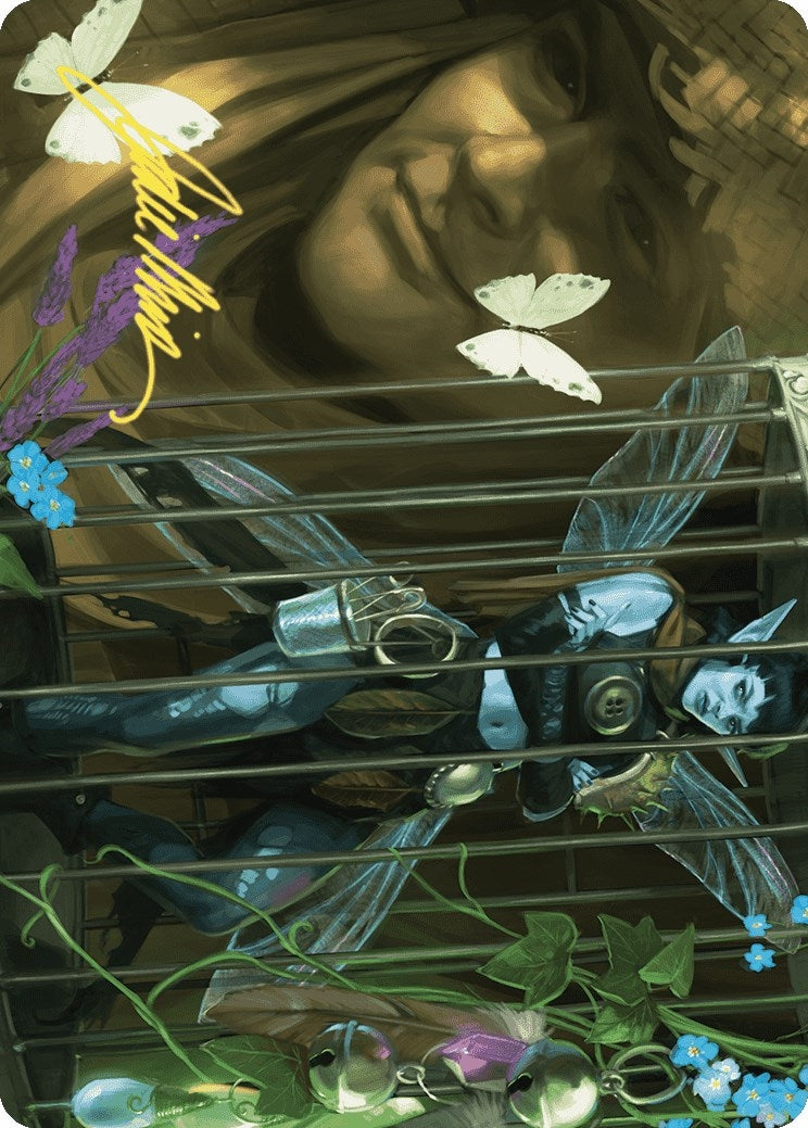 Image for Cooped Up Art Card (Gold-Stamped Signature) (1) (Art Series: Wilds of Eldraine) - Magic: The Gathering